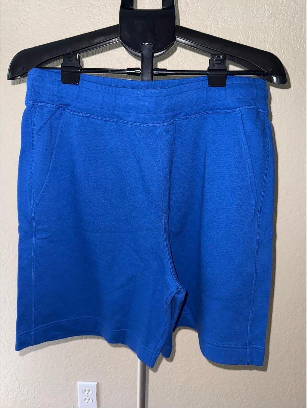 The‎ Kooples Logo Sweat Shorts Blue 8” Inseam Size L NWT